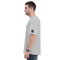 Oversized Classic T-Shirt | Unisex Oversized Fit | 100% Super-Combed Cotton | Embroidery, Pre-Shrunk, Ribbed Neck | Adult | Typographic - right sleeve - Grey Melange - mockup 6