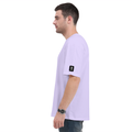 Oversized Classic T-Shirt | Unisex Oversized Fit | 100% Super-Combed Cotton | Embroidery, Pre-Shrunk, Ribbed Neck | Adult | Typographic - right sleeve - Lavender - mockup 6