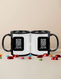 Black Coffee Mug | 11 oz Unisex | Ceramic Sublimation | Fade-Proof Glossy Finish | Typographic | Determination | Everyday | Confident - front - mockup 1
