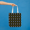 AOP Tote Bag Non-Zipper | Standard Size | Premium Canvas | Reusable & Versatile | Unisex Adults | Typographic | Determination | Everyday | Confident - front - mockup 1