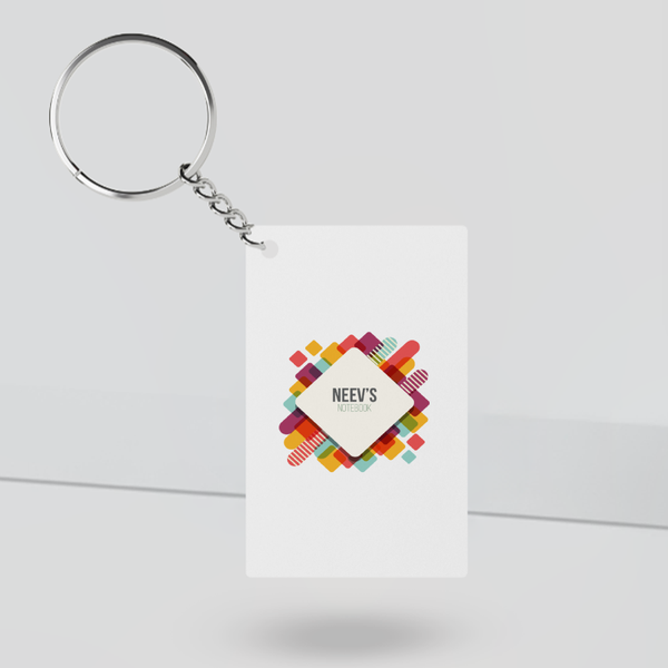Personalized Geometric Keychain for Student - Back To School Gift