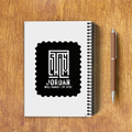 NotePad | A5 Size | Digital Print | 120 Pages | Unisex | Typographic | Determination | Everyday | Confident - back - White - mockup 2