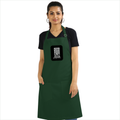 Apron | Onesize Unisex Adult | Cotton DTG Printed | Pockets & Adjustable Straps | Typographic | Determination | Everyday | Confident - front - Bottle Green - mockup 1