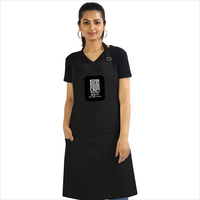 Apron | Onesize Unisex Adult | Cotton Drill Fabric with Embroidery | Two Front Pockets, Adjustable Straps, Double-Stitched | Typographic