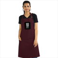 Apron | Onesize Unisex Adult | Cotton Drill Fabric with Embroidery | Two Front Pockets, Adjustable Straps, Double-Stitched | Typographic - front - Maroon - mockup 1