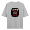Oversized Standard T-Shirt | Unisex Relaxed Fit | 100% Super Combed Cotton DTG | Soft, Breathable & Durable | Adult | Grunge | Attitude | Everyday - back - Grey Melange - mockup 2