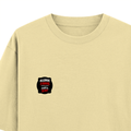 Oversized Standard T-Shirt | Unisex Relaxed Fit | 100% Super Combed Cotton DTG | Soft, Breathable & Durable | Adult | Grunge | Attitude | Everyday - left pocket - Beige - mockup 3