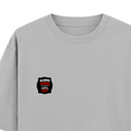 Oversized Standard T-Shirt | Unisex Relaxed Fit | 100% Super Combed Cotton DTG | Soft, Breathable & Durable | Adult | Grunge | Attitude | Everyday - left pocket - Grey Melange - mockup 3