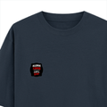 Oversized Standard T-Shirt | Unisex Relaxed Fit | 100% Super Combed Cotton DTG | Soft, Breathable & Durable | Adult | Grunge | Attitude | Everyday - left pocket - Navy Blue - mockup 3