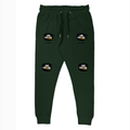 Joggers | Regular Fit Unisex | 260 GSM Fleece Embroidery | Derby Rib & Pockets | Grunge | Positivity | Motivation | Birthday | Uplifting | Uplifting - left pocket - Bottle Green - mockup 1