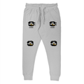 Joggers | Regular Fit Unisex | 260 GSM Fleece Embroidery | Derby Rib & Pockets | Grunge | Positivity | Motivation | Birthday | Uplifting | Uplifting - left pocket - Grey Melange - mockup 1