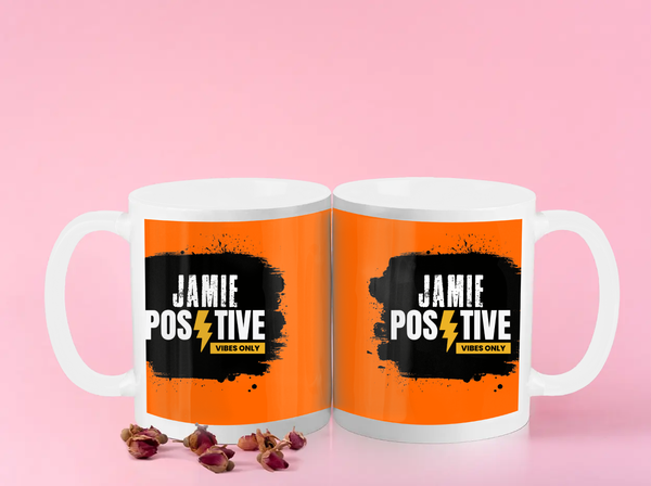 Color Coffee Mug | 11 oz Ceramic | DTG Printed | Inner & Handle Color, Fade-Proof | Unisex Adult | Grunge | Positivity | Motivation | Birthday