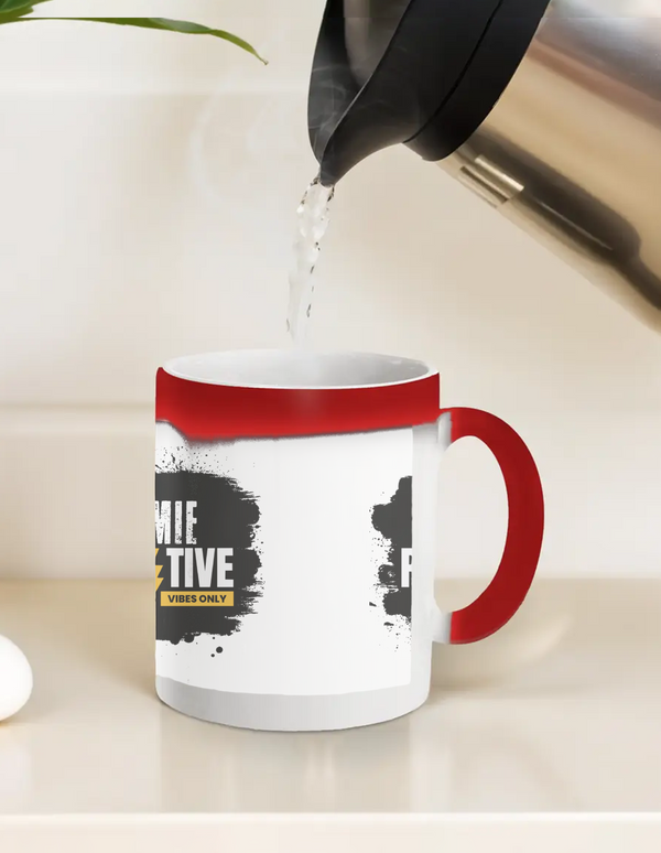 Magic Coffee Mug | 11 oz | Ceramic | Heat-Activated Design Reveal | Unisex | Grunge | Positivity | Motivation | Birthday | Uplifting | Uplifting