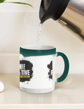 Magic Coffee Mug | 11 oz | Ceramic | Heat-Activated Design Reveal | Unisex | Grunge | Positivity | Motivation | Birthday | Uplifting | Uplifting - front_11oz Green - 11oz Green - mockup 2