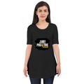 Female Maternity Dress | Women's Comfort Fit | 180 GSM Bio-Washed Fabric | Double Stitched, Pre-Shrunk | Grunge | Positivity | Motivation | Birthday - front - Black - mockup 1