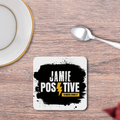 Coasters | Unisex | 3mm MDF Sublimation Print | Glossy Finish, Table Protection | Home & Office Accessory | Grunge | Positivity | Motivation - front_2 - White - mockup 2