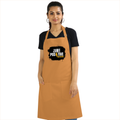 Apron | Onesize Unisex Adult | Cotton DTG Printed | Pockets & Adjustable Straps | Grunge | Positivity | Motivation | Birthday | Uplifting | Uplifting - front - Khaki - mockup 1