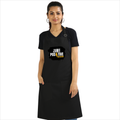 Apron | Onesize Unisex Adult | Cotton Drill Fabric with Embroidery | Two Front Pockets, Adjustable Straps, Double-Stitched | Grunge | Positivity - front - Black - mockup 1