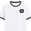 Ringer T-shirt | Unisex Regular Fit | 100% Cotton DTF/DTG | Contrast Rib Neck Bio Washed Pre-Shrunk | Adults | Grunge | Positivity | Motivation - left pocket - Black White - mockup 3