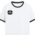 Ringer T-shirt | Unisex Regular Fit | 100% Cotton DTF/DTG | Contrast Rib Neck Bio Washed Pre-Shrunk | Adults | Grunge | Positivity | Motivation - right pocket - Black White - mockup 4