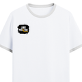 Ringer T-shirt | Unisex Regular Fit | 100% Cotton DTF/DTG | Contrast Rib Neck Bio Washed Pre-Shrunk | Adults | Grunge | Positivity | Motivation - right pocket - White Black - mockup 4