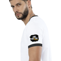 Ringer T-shirt | Unisex Regular Fit | 100% Cotton DTF/DTG | Contrast Rib Neck Bio Washed Pre-Shrunk | Adults | Grunge | Positivity | Motivation - left sleeve - Black White - mockup 5