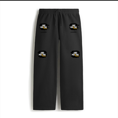 Sweatpants | Unisex | Cotton-Rich Terry | DTG Printing | Casual & Streetwear | Grunge | Positivity | Motivation | Birthday | Uplifting | Uplifting - front - Black - mockup 1