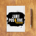 Sketchbook | A5 Spiral Bound | Digital Print Cover | 140 GSM Paper | Unisex | Grunge | Positivity | Motivation | Birthday | Uplifting | Uplifting - back - White - mockup 2