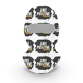 Male Balaclava | Snug Fit | Poly-Spandex | Anti-Microbial, Stretch, Fade-Proof | Unisex | Grunge | Positivity | Motivation | Birthday | Uplifting - front_3 - White - mockup 3