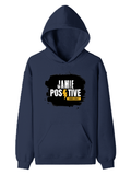 Pullover Hoodie | Unisex Regular Fit | Cotton Blend | Embroidery Ready | All Ages | Grunge | Positivity | Motivation | Birthday | Uplifting - front - Navy Blue - mockup 1