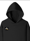 Pullover Hoodie | Unisex Regular Fit | Cotton Blend | Embroidery Ready | All Ages | Grunge | Positivity | Motivation | Birthday | Uplifting - right pocket - Black - mockup 4