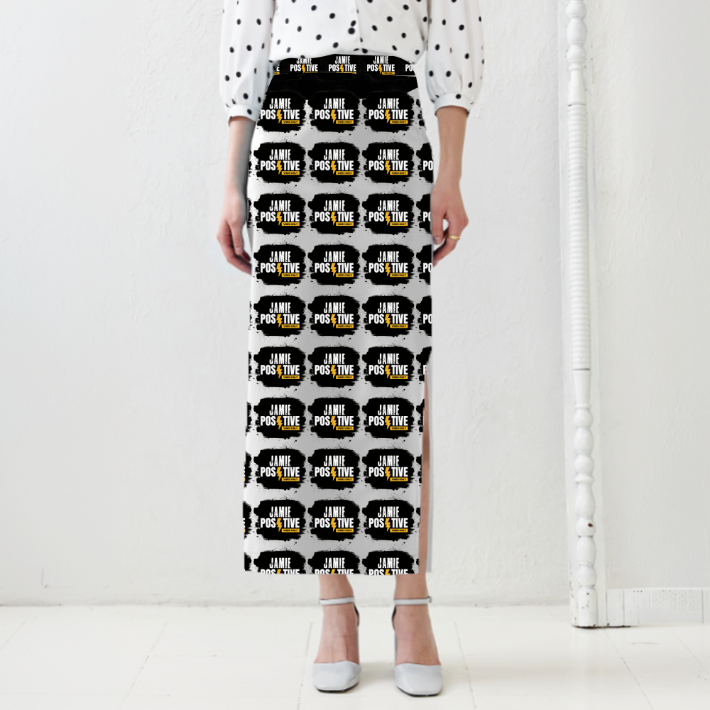 Female Pencil Skirt | All Over Print | Poly-Spandex | Stretchable, Wrinkle-Free | Women | Grunge | Positivity | Motivation | Birthday | Uplifting - front - White - mockup 1