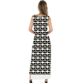 Female Bodycon Dress | Full-Length Skin-Fit | 220 GSM Poly-Spandex AOP | Breathable, Stretchable, Side Slit | Women | Grunge | Positivity | Motivation - back - White - mockup 2