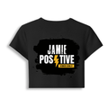 Female Baby Tee | Cropped Fit, Gen Z | 95% Cotton 5% Spandex, DTG | Stretchable, Breathable, Pre-Shrunk | Women | Grunge | Positivity | Motivation - back - Black - mockup 2