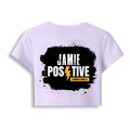 Female Baby Tee | Cropped Fit, Gen Z | 95% Cotton 5% Spandex, DTG | Stretchable, Breathable, Pre-Shrunk | Women | Grunge | Positivity | Motivation - back - Lavender - mockup 2