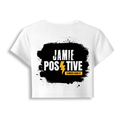 Female Baby Tee | Cropped Fit, Gen Z | 95% Cotton 5% Spandex, DTG | Stretchable, Breathable, Pre-Shrunk | Women | Grunge | Positivity | Motivation - back - White - mockup 2