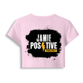 Female Baby Tee | Cropped Fitted | 95% Cotton 5% Spandex | Embroidery Ready | Pre-Shrunk, Stretchable, Breathable | Women's | Grunge | Positivity - back - Light Baby Pink - mockup 2