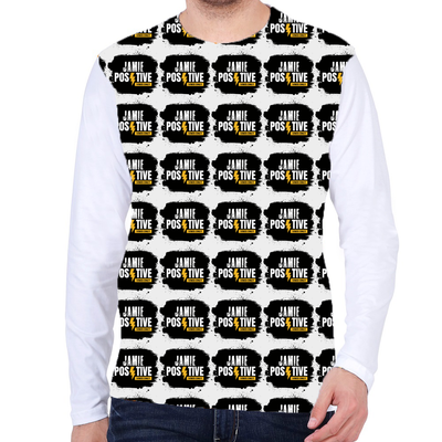 Male Bike Rider T-Shirt | Regular Fit Unisex | 170 GSM Poly Mesh All-Over Print | Lightweight, Fade-Proof, Breathable | Adult | Grunge | Positivity - front - White - mockup 1