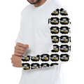 Male Bike Rider T-Shirt | Regular Fit Unisex | 170 GSM Poly Mesh All-Over Print | Lightweight, Fade-Proof, Breathable | Adult | Grunge | Positivity - left sleeve - White - mockup 3
