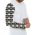 Male Bike Rider T-Shirt | Regular Fit Unisex | 170 GSM Poly Mesh All-Over Print | Lightweight, Fade-Proof, Breathable | Adult | Grunge | Positivity - right sleeve - White - mockup 4