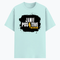 Cotton Stretch T-Shirt | Unisex Adult | 95% Cotton 5% Spandex Blend | 240 GSM, Breathable, Flexible | DTF Print Ready | Grunge | Positivity - front - Mint - mockup 1