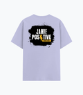 Cotton Stretch T-Shirt | Unisex Adult | 95% Cotton 5% Spandex Blend | 240 GSM, Breathable, Flexible | DTF Print Ready | Grunge | Positivity - back - Lavender - mockup 2