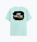 Cotton Stretch T-Shirt | Unisex Adult | 95% Cotton 5% Spandex Blend | 240 GSM, Breathable, Flexible | DTF Print Ready | Grunge | Positivity - back - Mint - mockup 2