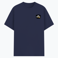 Basic T-Shirt | Unisex XS-2XL | Poly-Cotton Blend | Soft Finish & Durable | Everyday Wear | Grunge | Positivity | Motivation | Birthday | Uplifting - left pocket - Navy Blue - mockup 3