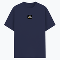 Basic T-Shirt | Unisex Fit, Sizes XS-2XL | 180 GSM Poly-Cotton Blend, DTF Ready | Bio-Wash, Silicon Finish, Durable Stitching | Adults | Grunge - front - Navy Blue - mockup 1