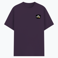 Basic T-Shirt | Unisex Fit, Sizes XS-2XL | 180 GSM Poly-Cotton Blend, DTF Ready | Bio-Wash, Silicon Finish, Durable Stitching | Adults | Grunge - left pocket - Purple melange - mockup 3
