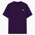 Basic T-Shirt | Unisex Fit, Sizes XS-2XL | 180 GSM Poly-Cotton Blend, DTF Ready | Bio-Wash, Silicon Finish, Durable Stitching | Adults | Grunge - left pocket - Purple - mockup 3