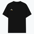 Basic T-Shirt | Unisex Fit, Sizes XS-2XL | 180 GSM Poly-Cotton Blend, DTF Ready | Bio-Wash, Silicon Finish, Durable Stitching | Adults | Grunge - right pocket - Black - mockup 4