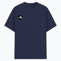 Basic T-Shirt | Unisex Fit, Sizes XS-2XL | 180 GSM Poly-Cotton Blend, DTF Ready | Bio-Wash, Silicon Finish, Durable Stitching | Adults | Grunge - right pocket - Navy Blue - mockup 4