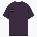Basic T-Shirt | Unisex Fit, Sizes XS-2XL | 180 GSM Poly-Cotton Blend, DTF Ready | Bio-Wash, Silicon Finish, Durable Stitching | Adults | Grunge - right pocket - Purple melange - mockup 4